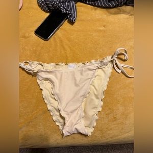 Yellow tie bikini bottoms